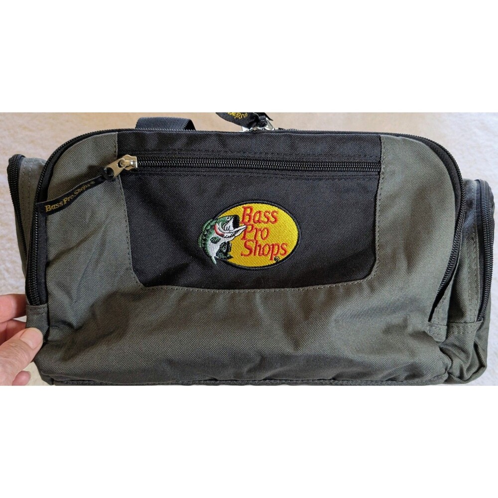 Bass Pro Shops Fishing Tackle Bag Olive Green Utility Bag Shoulder Duffel